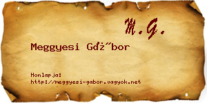 Meggyesi Gábor névjegykártya