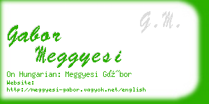 gabor meggyesi business card